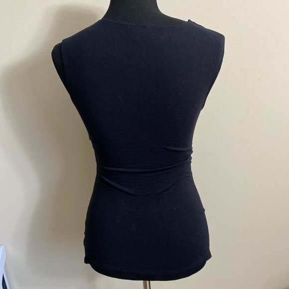 90s Goth Fairycore Black crushed velvet cowel neck sleeveless top - Picture 3 of 3